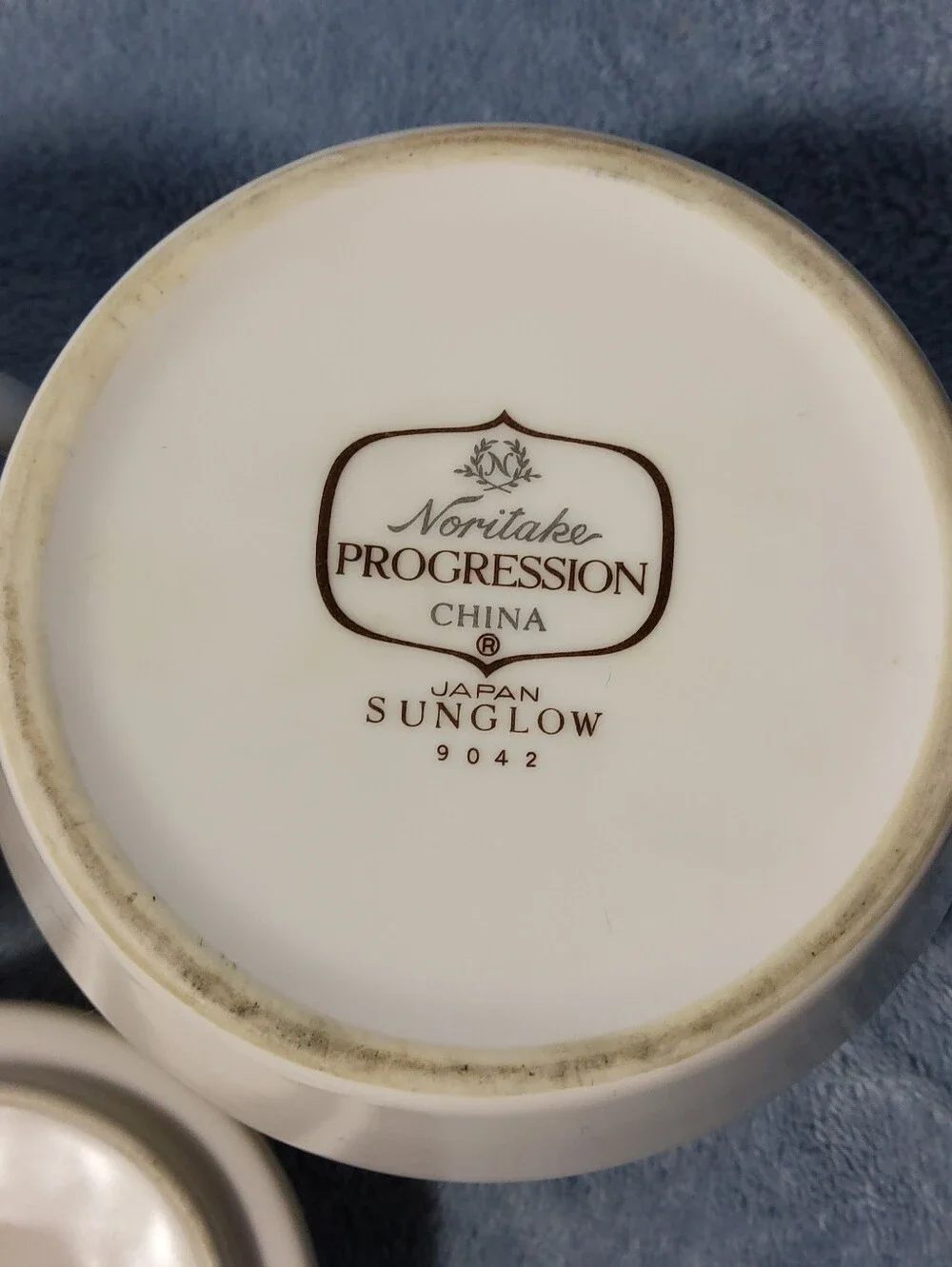 Vintage 1970's Noritake Progression Sunglow 9042 China Sugar & Creamer Dish Set